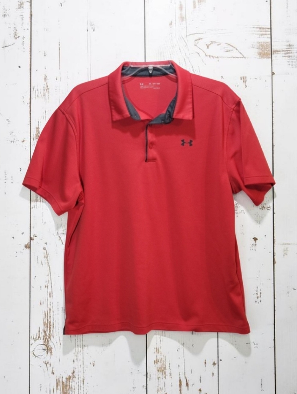 Under Armour Sz-2XL Men's Orange Polo with Gray  Accents